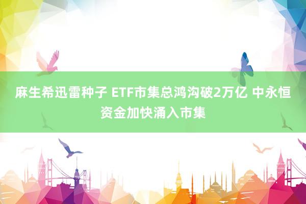 麻生希迅雷种子 ETF市集总鸿沟破2万亿 中永恒资金加快涌入市集