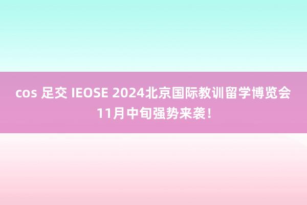 cos 足交 IEOSE 2024北京国际教训留学博览会11月中旬强势来袭！