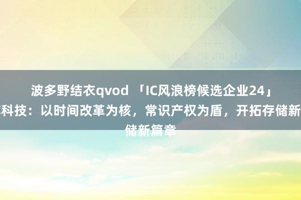 波多野结衣qvod 「IC风浪榜候选企业24」忆芯科技：以时间改革为核，常识产权为盾，开拓存储新篇章