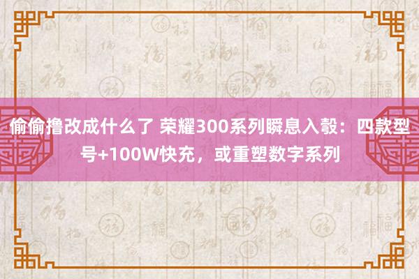 偷偷撸改成什么了 荣耀300系列瞬息入彀：四款型号+100W快充，或重塑数字系列