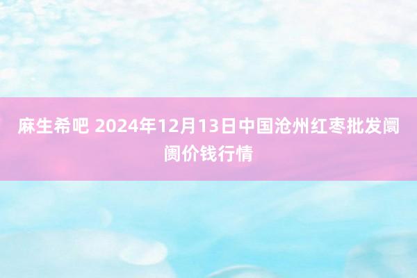 麻生希吧 2024年12月13日中国沧州红枣批发阛阓价钱行情