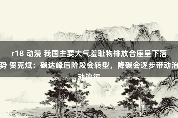 r18 动漫 我国主要大气羞耻物排放合座呈下落趋势 贺克斌：碳达峰后阶段会转型，降碳会逐步带动治污
