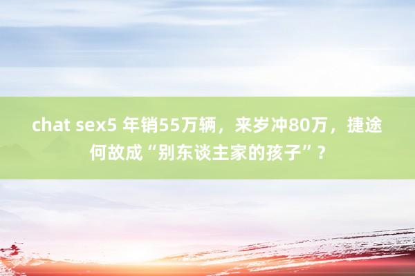 chat sex5 年销55万辆，来岁冲80万，捷途何故成“别东谈主家的孩子”？