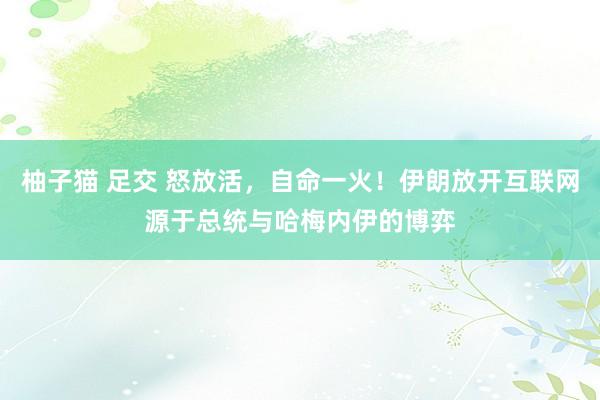 柚子猫 足交 怒放活，自命一火！伊朗放开互联网源于总统与哈梅内伊的博弈